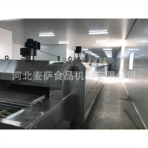 蛋糕生產線_廠家直銷食品廠隧道爐燃氣集中供風式隧道爐面包蛋糕生產線